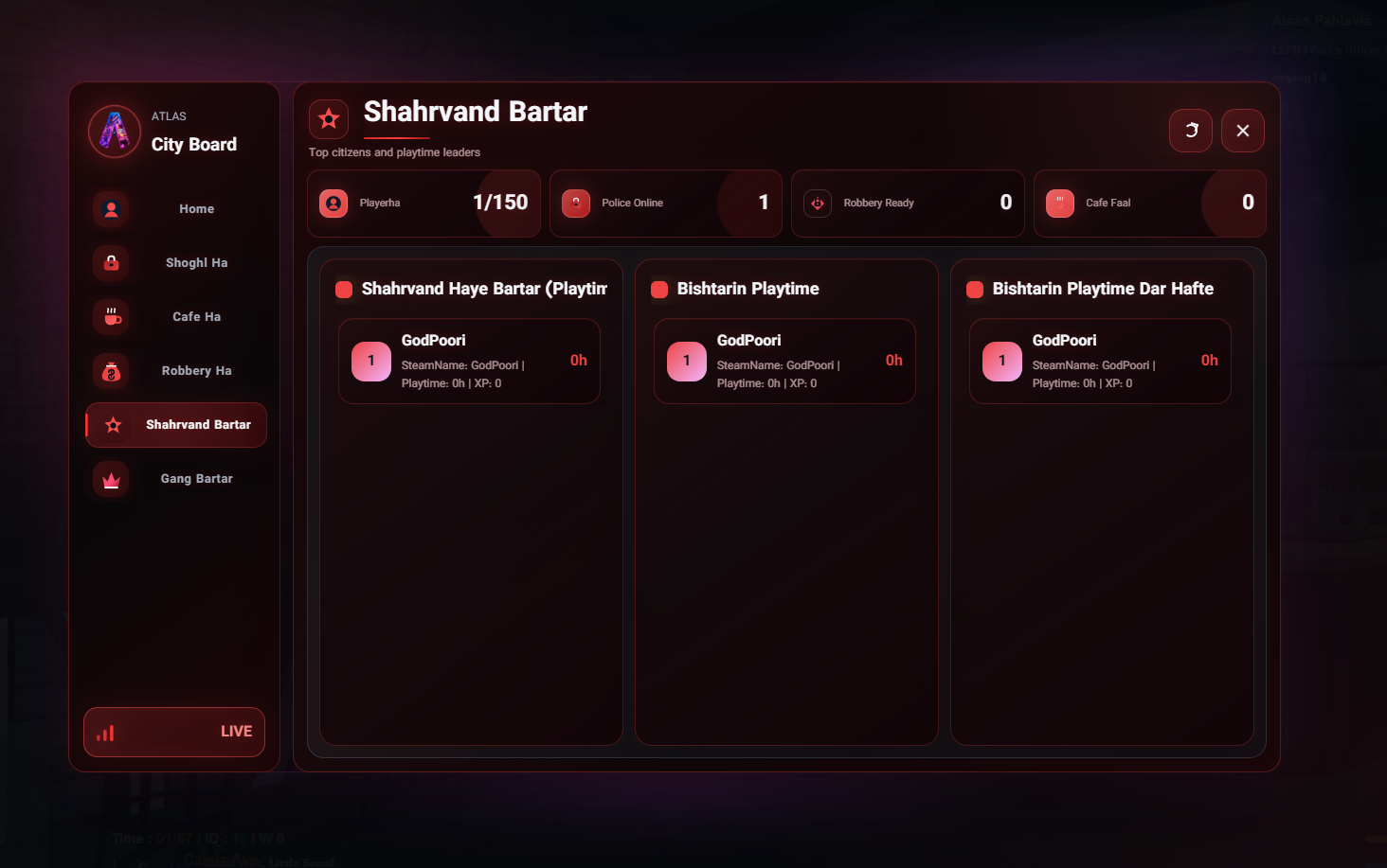 اسکور بورد (منوی F10) تم قرمز - تصویر 5